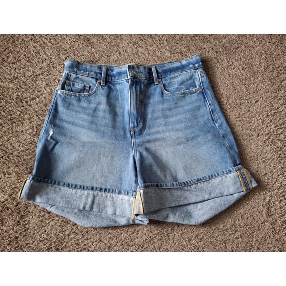 LOFT Pants - Loft Denim Jean Shorts Women's Size 28 Blue Cuffed High Rise 90s Y2K